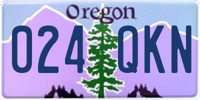 OR license plate 024QKN