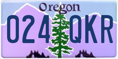 OR license plate 024QKR