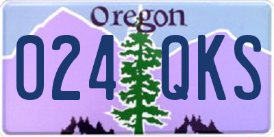 OR license plate 024QKS