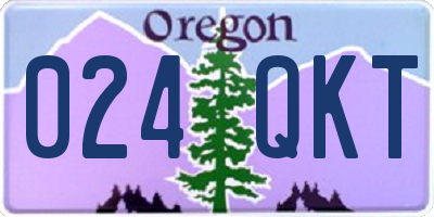 OR license plate 024QKT