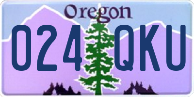 OR license plate 024QKU