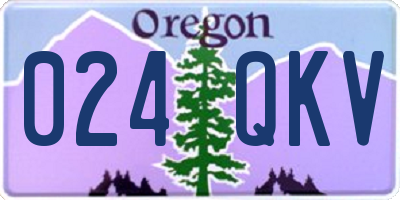 OR license plate 024QKV