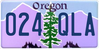 OR license plate 024QLA