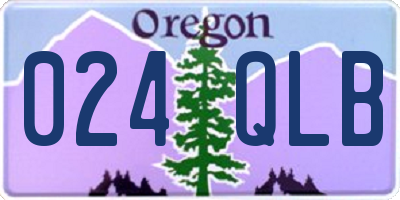 OR license plate 024QLB