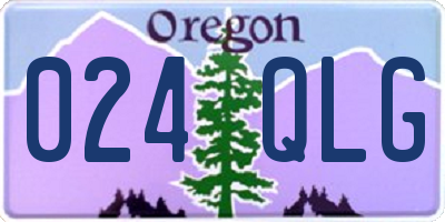 OR license plate 024QLG