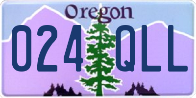 OR license plate 024QLL
