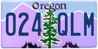 OR license plate 024QLM
