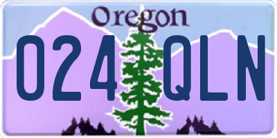 OR license plate 024QLN