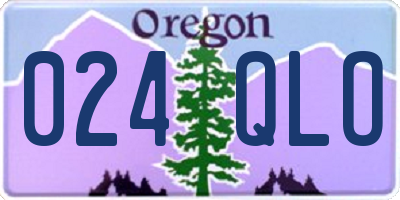 OR license plate 024QLO