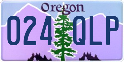 OR license plate 024QLP
