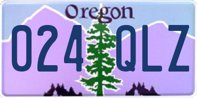 OR license plate 024QLZ