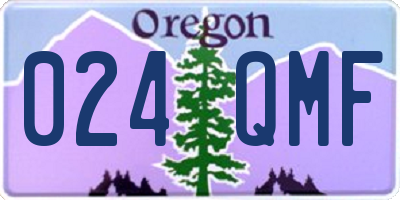 OR license plate 024QMF