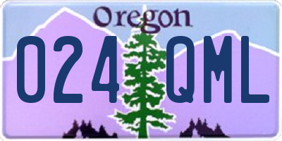 OR license plate 024QML