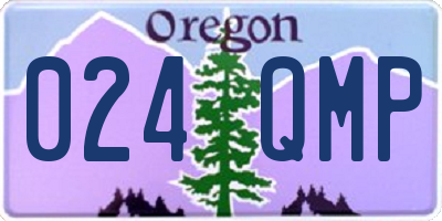 OR license plate 024QMP