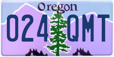 OR license plate 024QMT