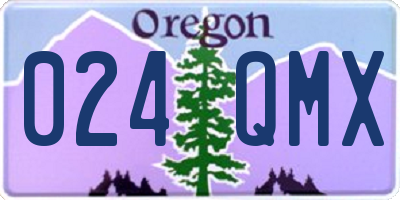 OR license plate 024QMX