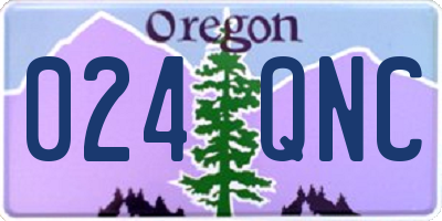 OR license plate 024QNC