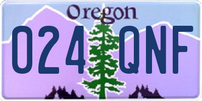 OR license plate 024QNF