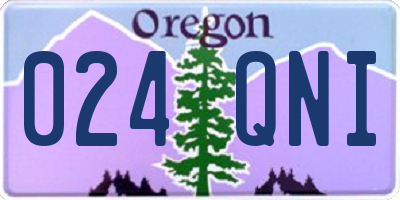 OR license plate 024QNI