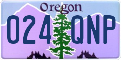 OR license plate 024QNP
