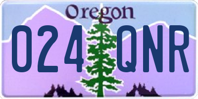 OR license plate 024QNR