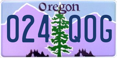 OR license plate 024QOG