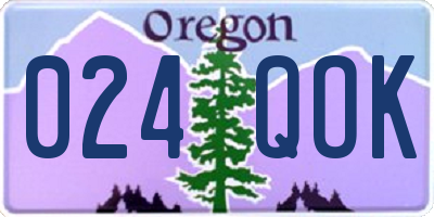 OR license plate 024QOK