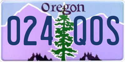 OR license plate 024QOS