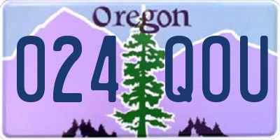OR license plate 024QOU