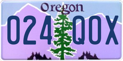 OR license plate 024QOX