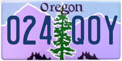 OR license plate 024QOY