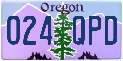 OR license plate 024QPD