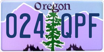 OR license plate 024QPF
