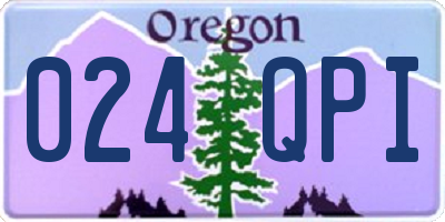 OR license plate 024QPI