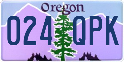 OR license plate 024QPK
