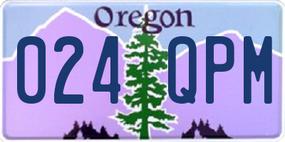 OR license plate 024QPM