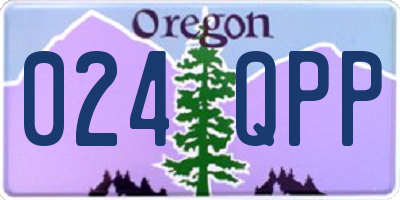 OR license plate 024QPP