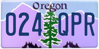 OR license plate 024QPR