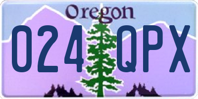 OR license plate 024QPX