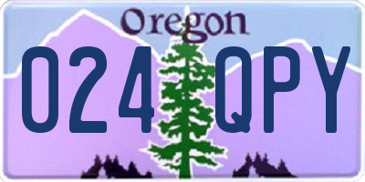 OR license plate 024QPY