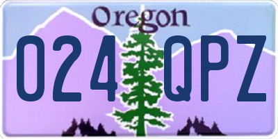 OR license plate 024QPZ