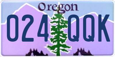OR license plate 024QQK