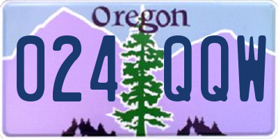 OR license plate 024QQW