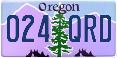 OR license plate 024QRD