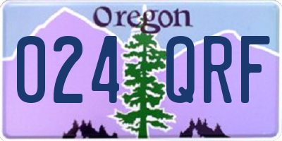 OR license plate 024QRF