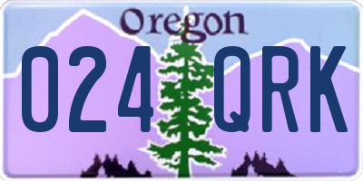 OR license plate 024QRK