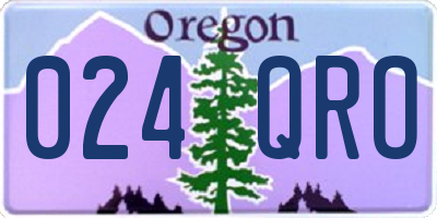 OR license plate 024QRO
