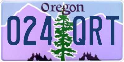 OR license plate 024QRT