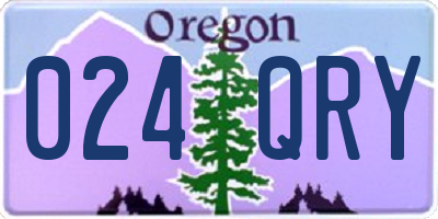 OR license plate 024QRY