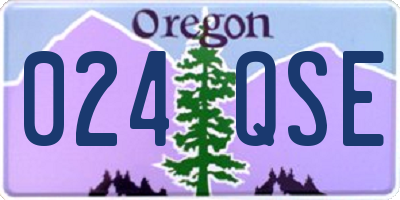 OR license plate 024QSE